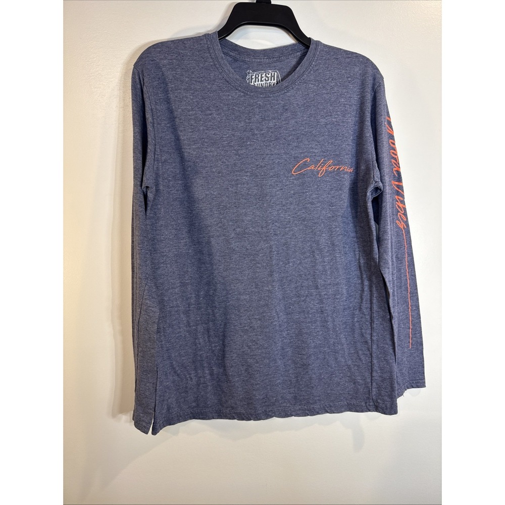 Fresh Laundry California Sunset Palm Tree Graphic Long‎ Sleeve T Shirt Medium